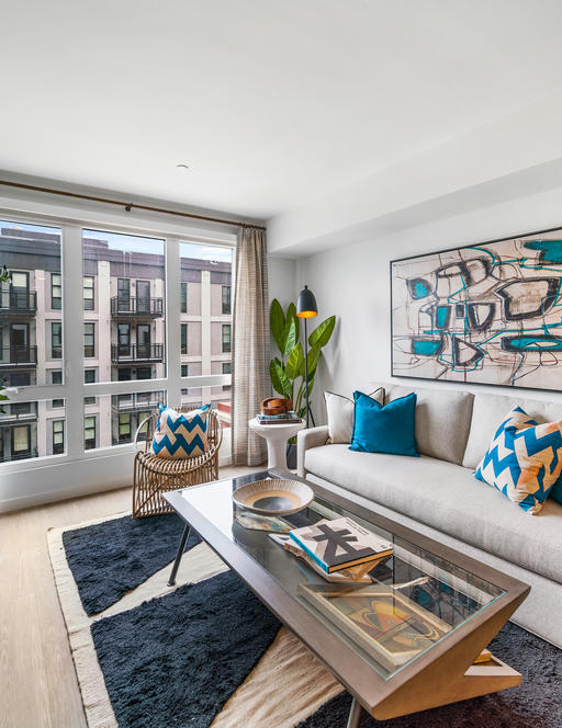 The Emery luxury aparments living room